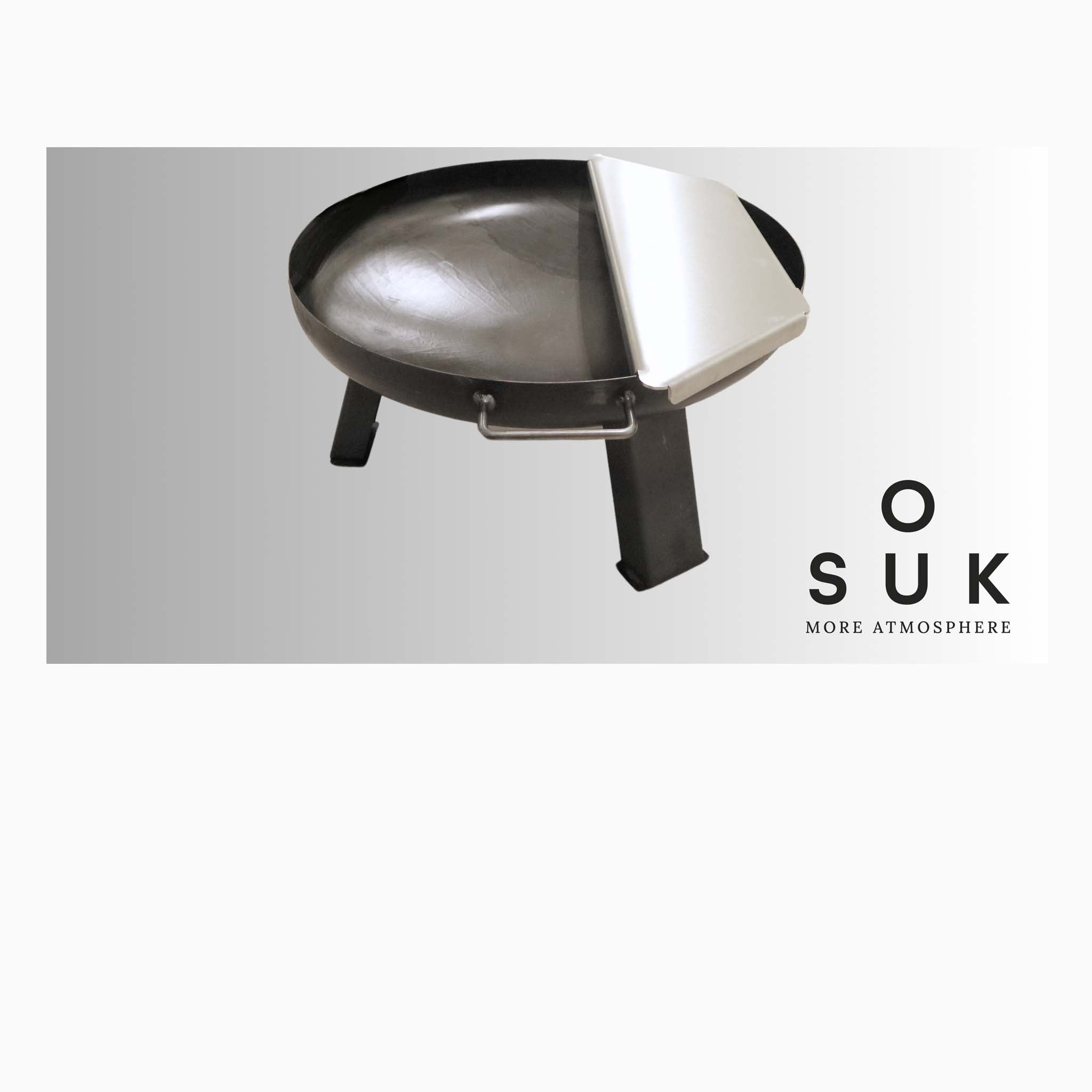 Nerezová grilovací deska pro ohniště o průměru 100 cm