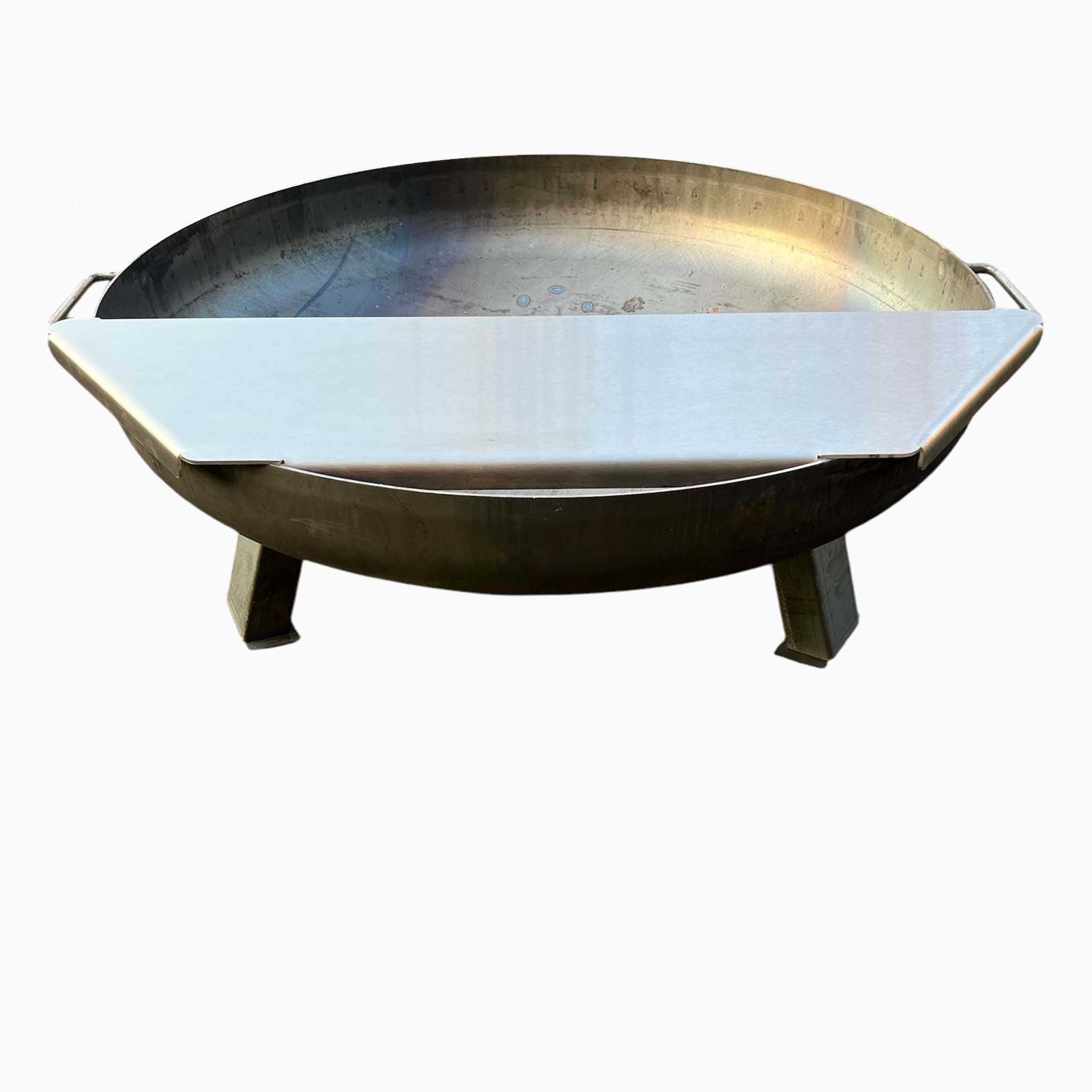 Nerezová grilovací deska pro ohniště o průměru 80 cm
