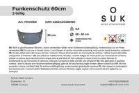 Dvoudílný kryt proti jiskrám pro ohniště o průměru 60 cm