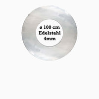 Nerezová grilovací deska kulatá pro ohniště o průměru 100 cm