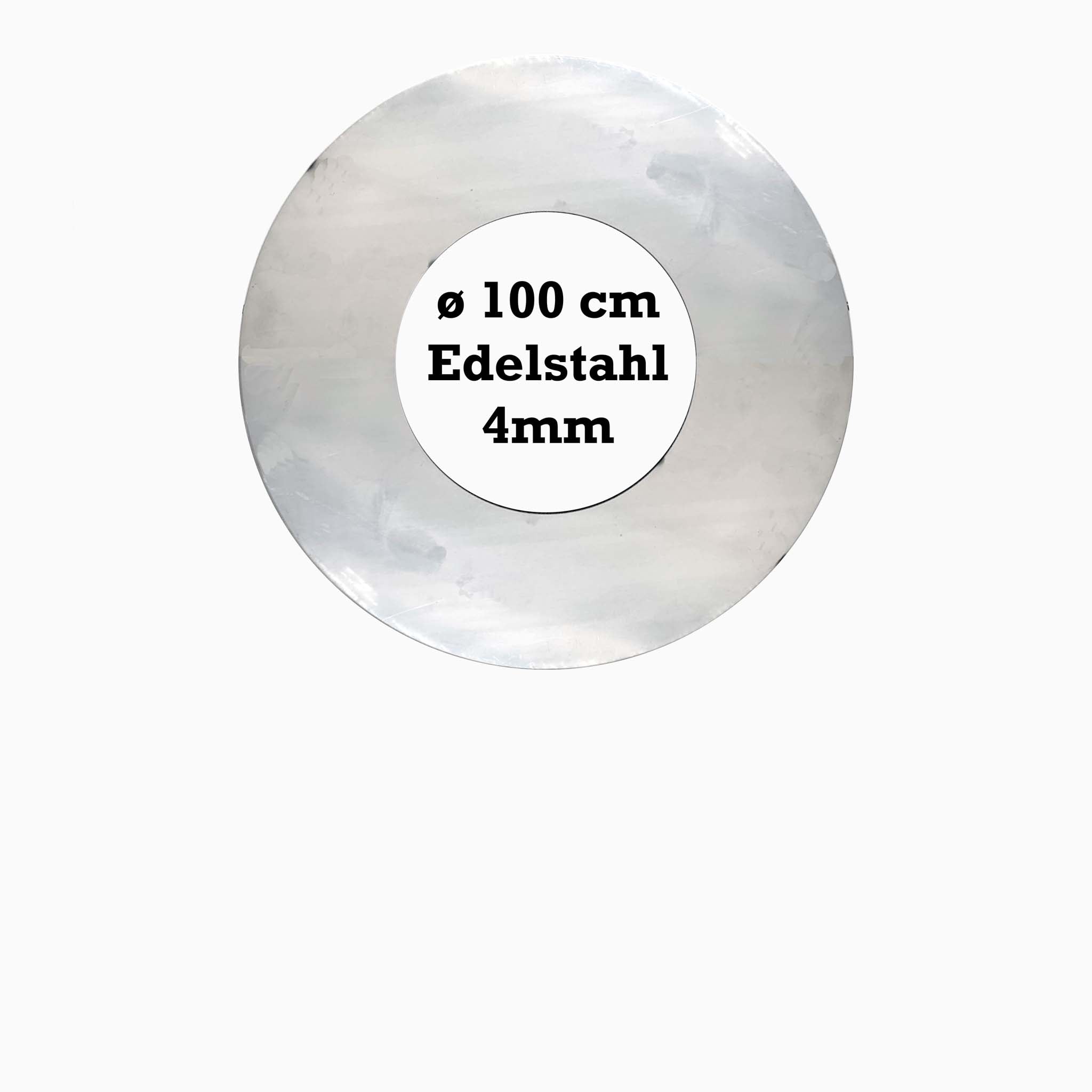 Nerezová grilovací deska kulatá pro ohniště o průměru 100 cm