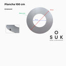 Nerezová grilovací deska kulatá pro ohniště o průměru 100 cm