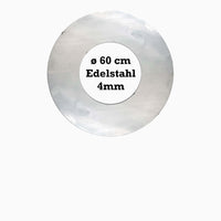 Nerezová grilovací deska kulatá pro ohniště o průměru 60 cm