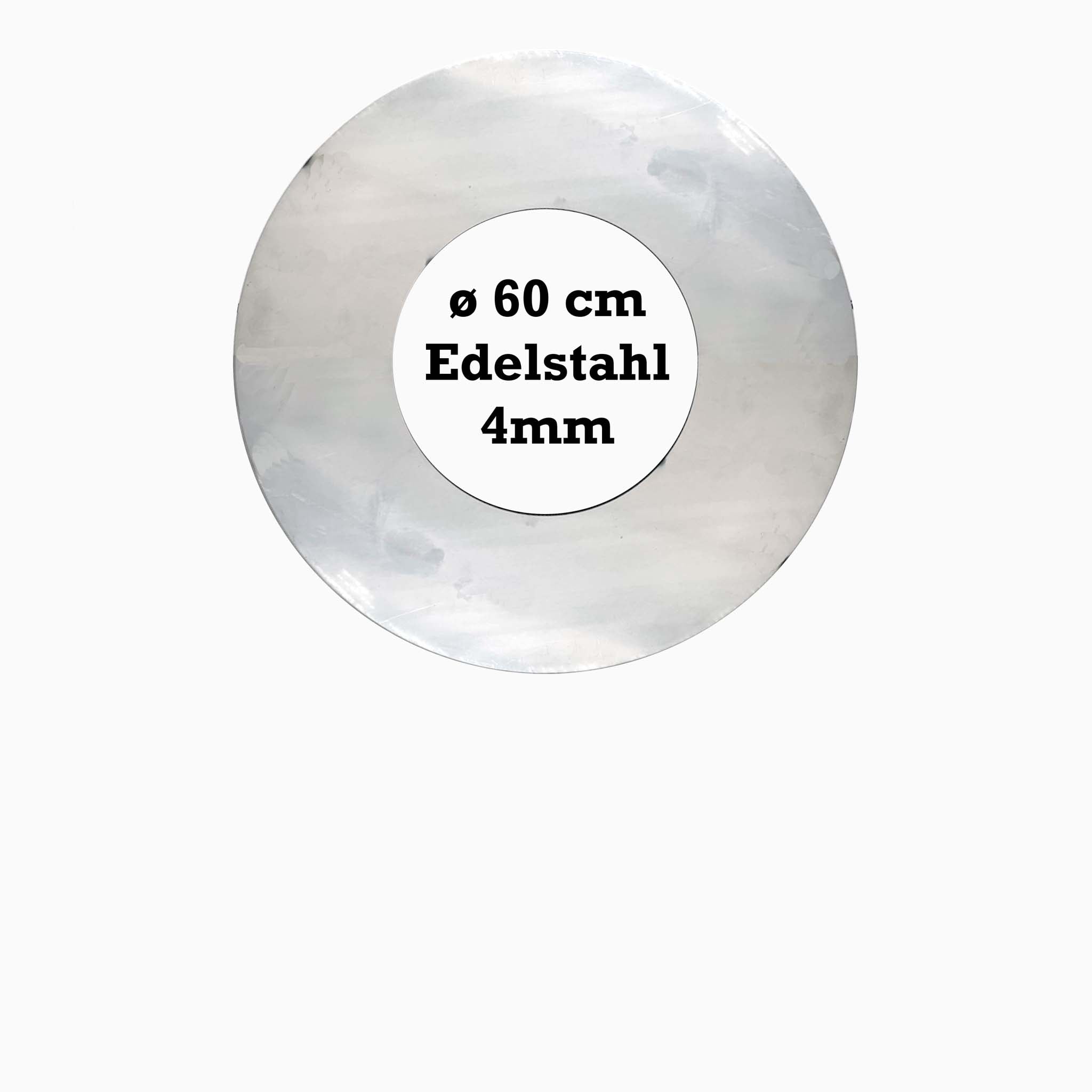 Nerezová grilovací deska kulatá pro ohniště o průměru 60 cm