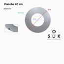 Nerezová grilovací deska kulatá pro ohniště o průměru 60 cm