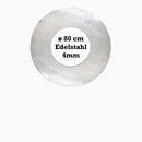 Nerezová grilovací deska kulatá pro ohniště o průměru 80 cm