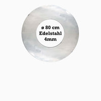 Nerezová grilovací deska kulatá pro ohniště o průměru 80 cm