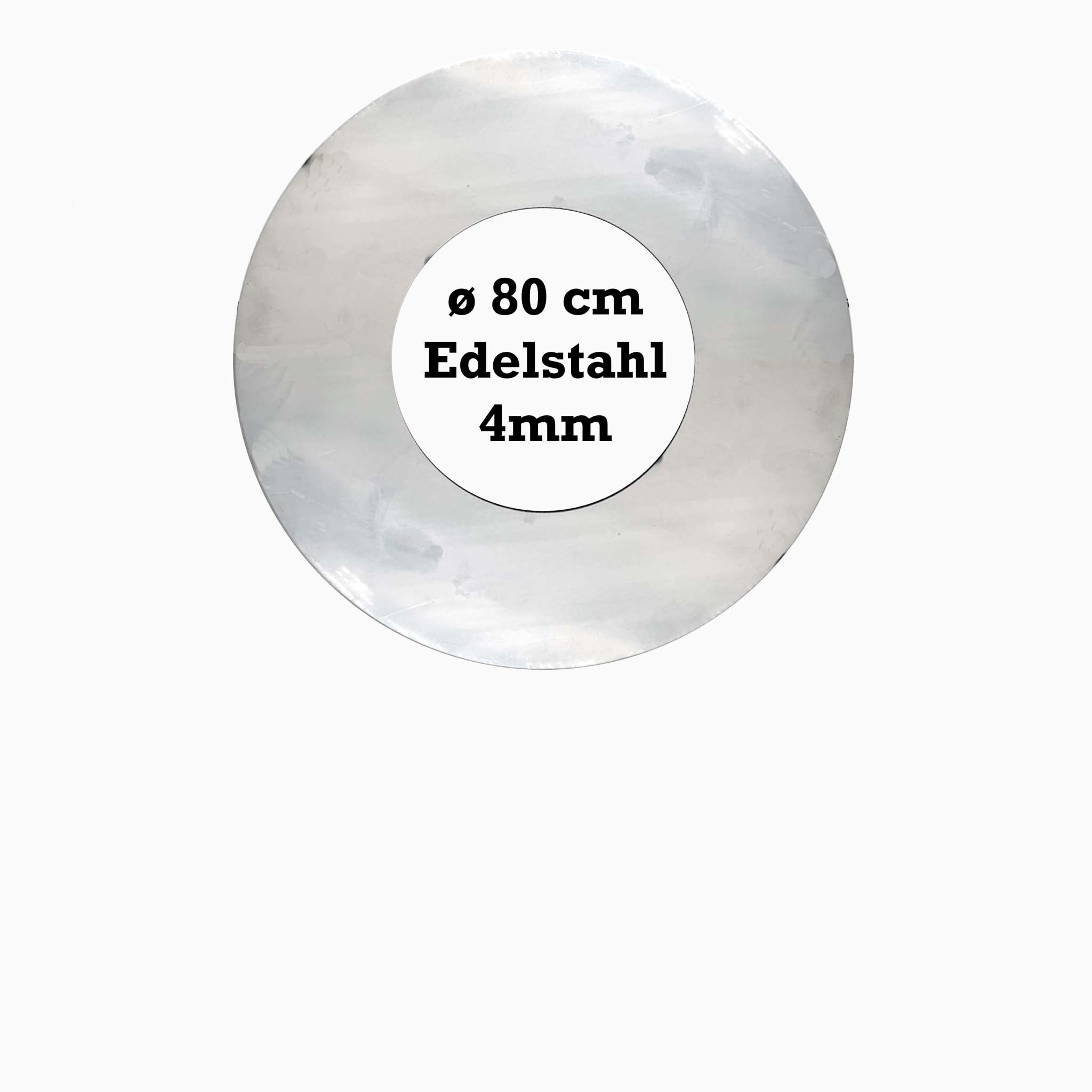 Nerezová grilovací deska kulatá pro ohniště o průměru 80 cm