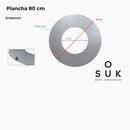 Nerezová grilovací deska kulatá pro ohniště o průměru 80 cm