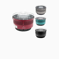 Stolní gril červený s aktivním větráním