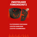 Dvoudílný kryt proti jiskrám pro ohniště o průměru 100 cm