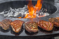 Nerezová grilovací deska kulatá pro ohniště o průměru 60 cm