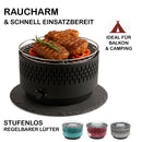 Stolní gril černý s aktivním větráním