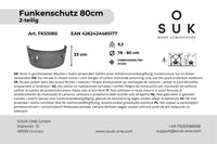 Dvoudílný kryt proti jiskrám pro ohniště o průměru 80 cm