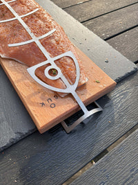 Dřevěné grilovací prkénko na rybu