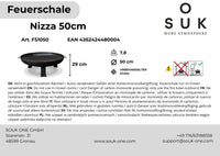 Ohniště 50 cm s hranatými nohami – Nizza