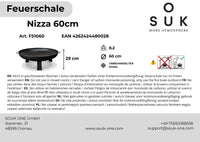 Ohniště 60 cm s hranatými nohami – Nizza
