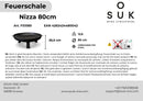 Ohniště 80 cm s hranatými nohami – Nizza