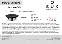 Ohniště 80 cm s hranatými nohami – Nizza