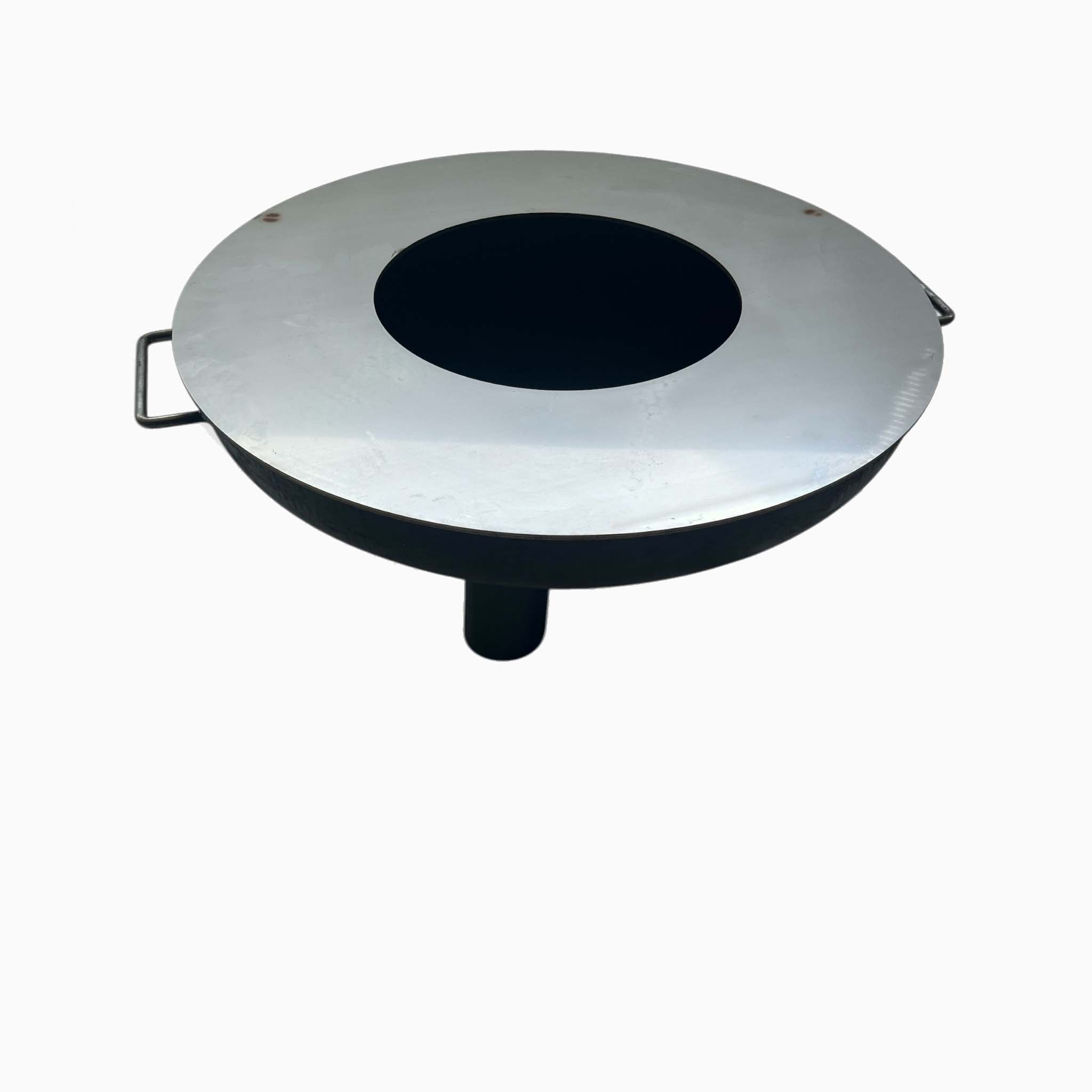 Nerezová grilovací deska kulatá pro ohniště o průměru 80 cm