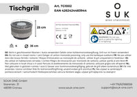 Stolní gril šedý s aktivním větráním