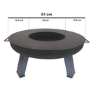 Grilovací deska kulatá pro ohniště o průměru 60 cm